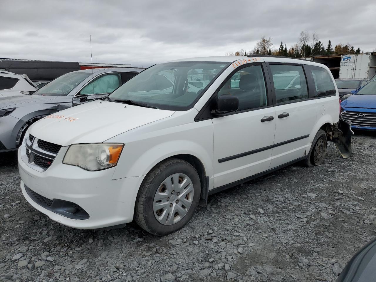2014 DODGE CARAVAN WHITE VIN: 2C4RDGBG4ER475825