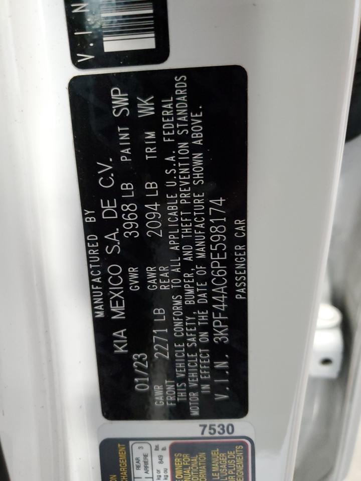 2023 Kia Forte Gt VIN: 3KPF44AC6PE598174 Lot: 90085865