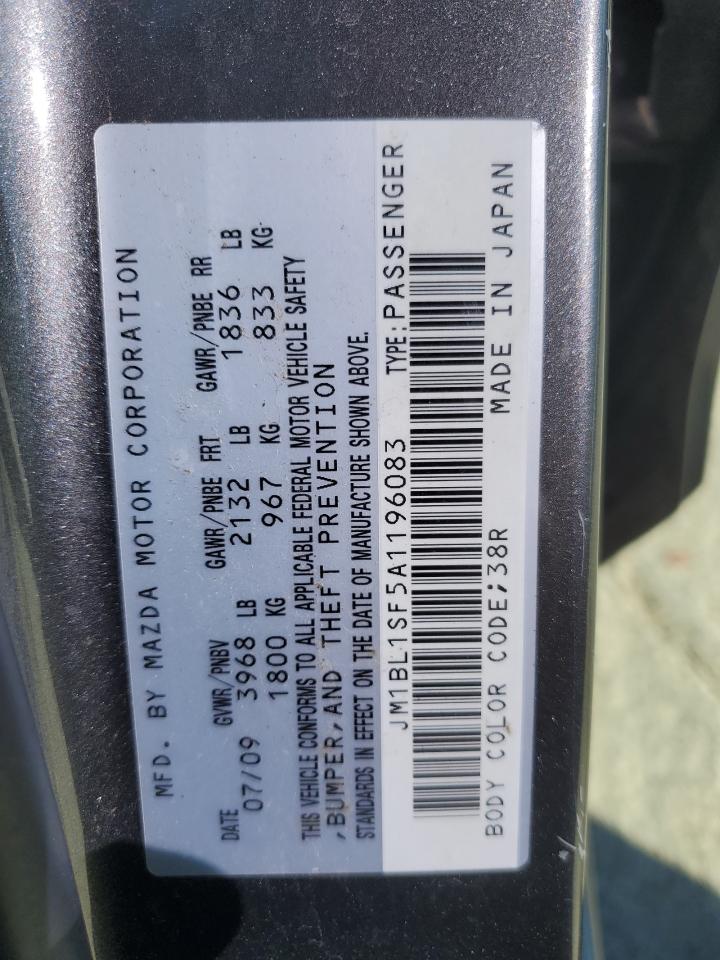 2010 Mazda 3 4D I VIN: JM1BL1SF5A1196083 Lot: 87299715