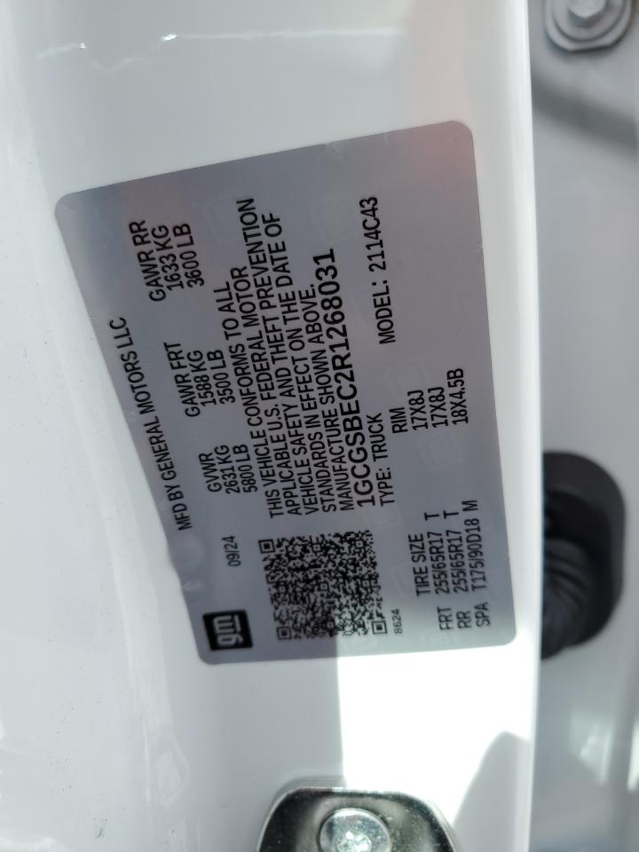 2024 Chevrolet Colorado VIN: 1GCGSBEC2R1268031 Lot: 81413385