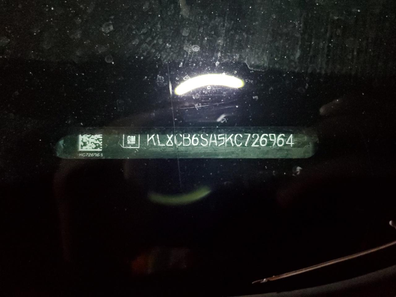 2019 Chevrolet Spark Ls VIN: KL8CB6SA5KC726964 Lot: 86187145