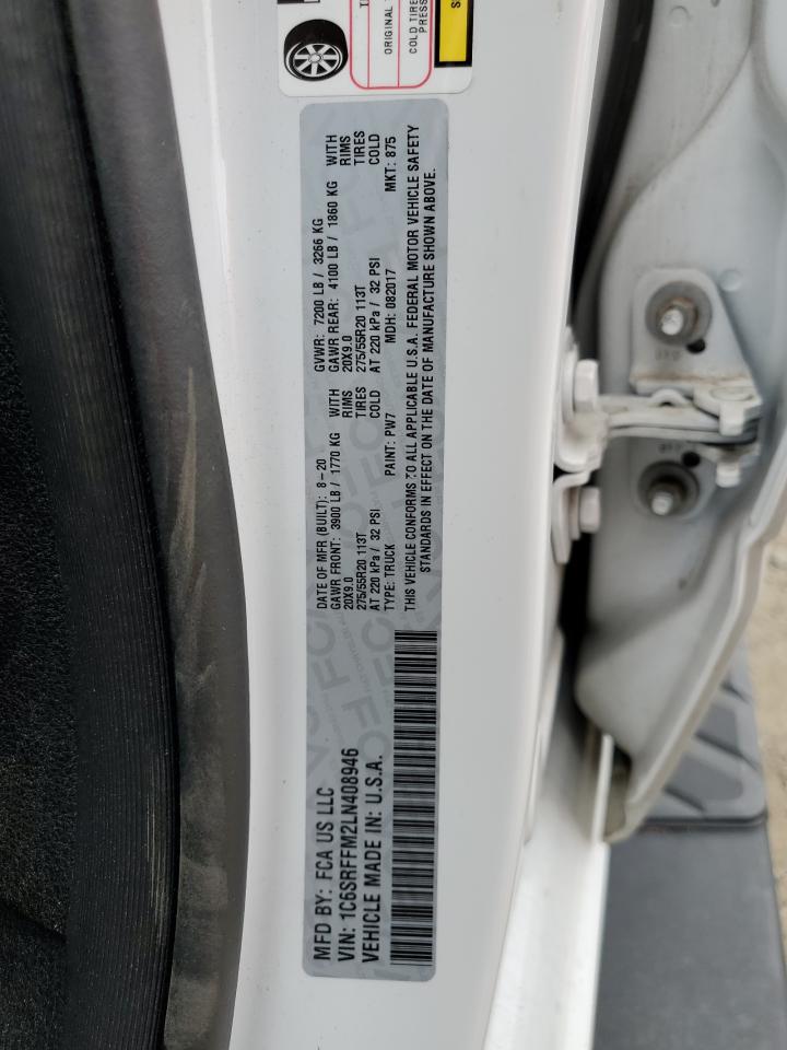 2020 Ram 1500 Big Horn/Lone Star VIN: 1C6SRFFM2LN408946 Lot: 85767115