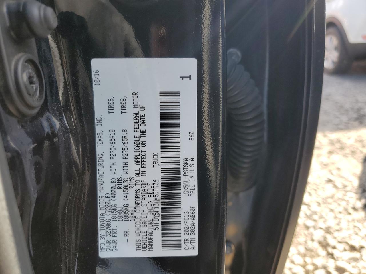 2017 Toyota Tundra Crewmax Sr5 VIN: 5TFDY5F13HX597736 Lot: 84471155