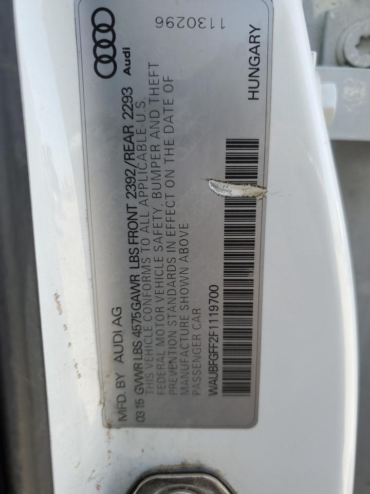 2015 Audi A3 Premium VIN: WAUBFGFF2F1119700 Lot: 84976125