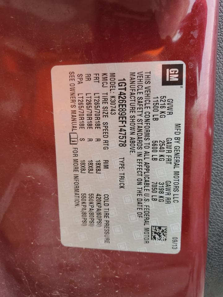 2014 GMC Sierra K3500 Denali VIN: 1GT426E89EF147578 Lot: 82292645