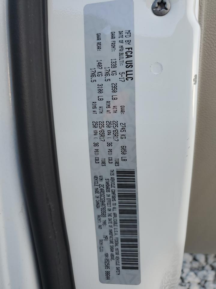 2017 Dodge Grand Caravan Sxt VIN: 2C4RDGCG9HR783589 Lot: 87127085