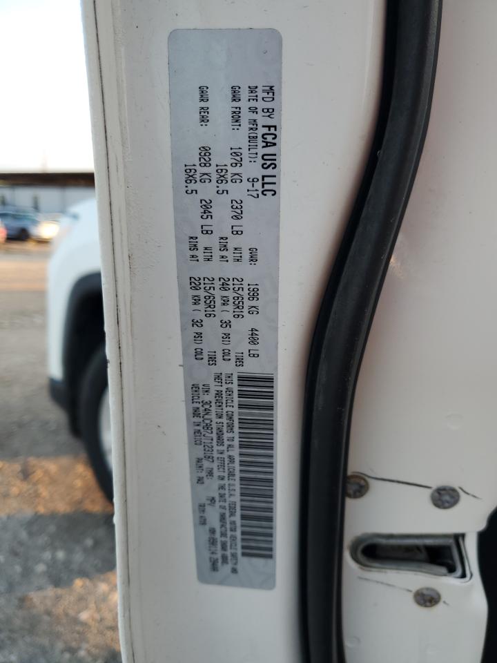 2018 Jeep Compass Sport VIN: 3C4NJCAB7JT123187 Lot: 89672115