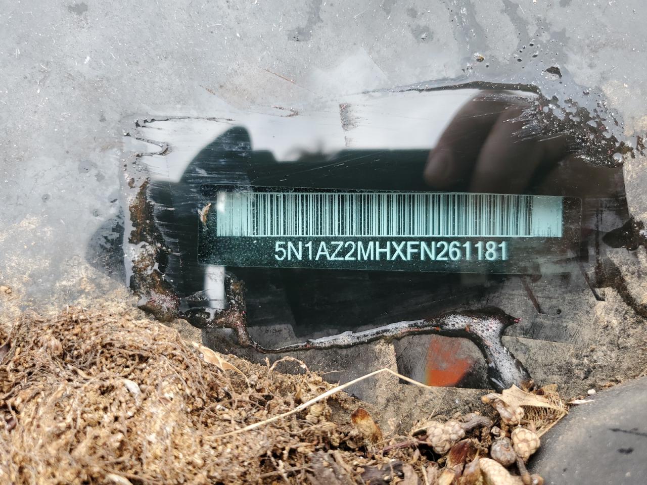 2015 Nissan Murano S VIN: 5N1AZ2MHXFN261181 Lot: 85744925