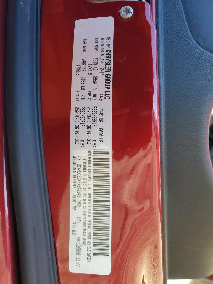 2015 Dodge Grand Caravan R/T VIN: 2C4RDGEGXFR642248 Lot: 89844235