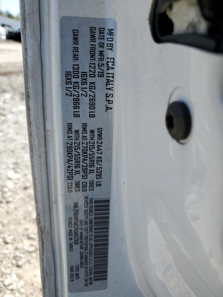 2019 Ram Promaster City VIN: ZFBHRFAB2K6N52601 Lot: 85711095