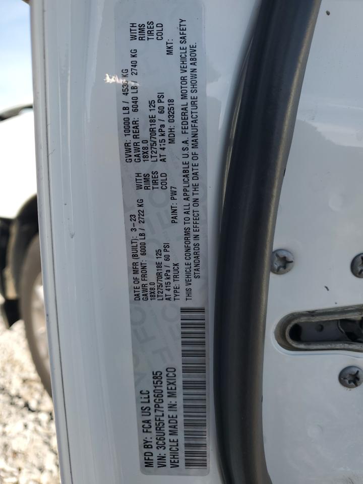 2023 Ram 2500 Laramie VIN: 3C6UR5FL7PG601585 Lot: 89533395