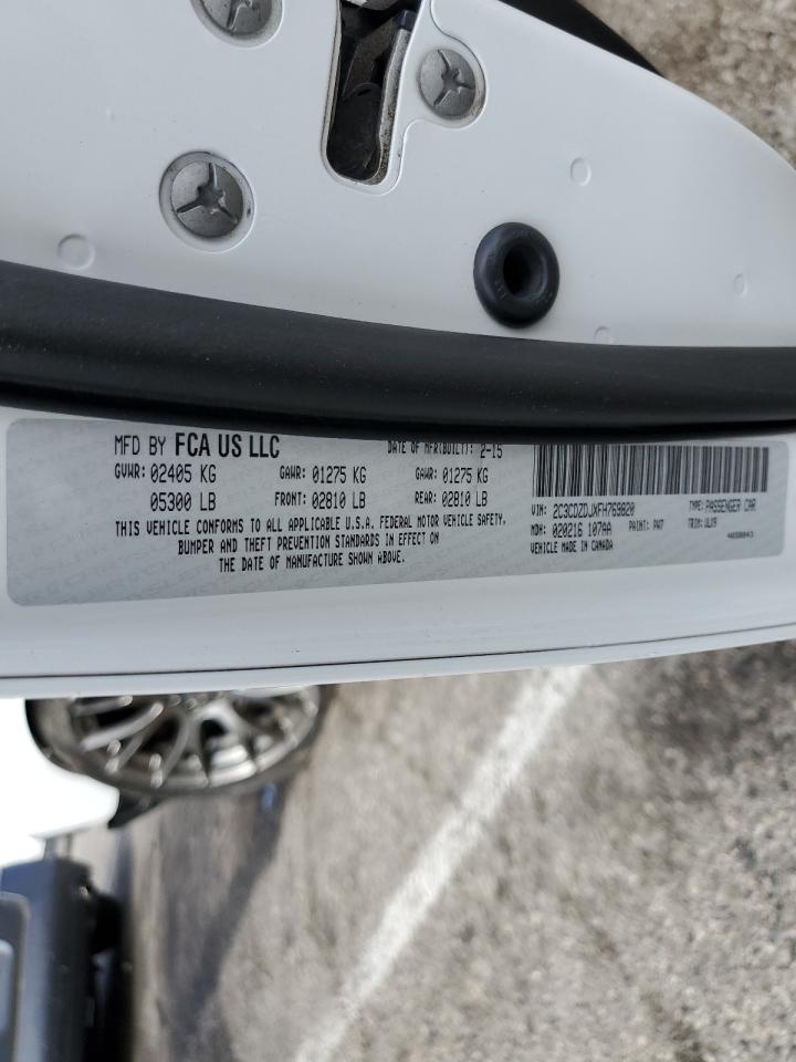 2015 Dodge Challenger Srt 392 VIN: 2C3CDZDJXFH769820 Lot: 85370515