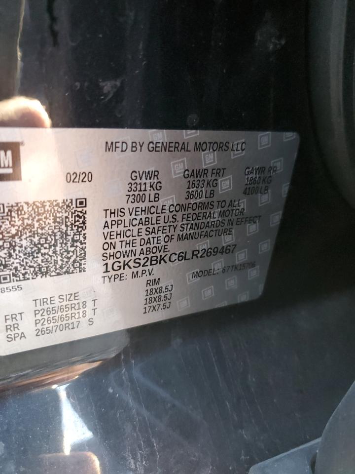 2020 GMC Yukon Slt VIN: 1GKS2BKC6LR269467 Lot: 86259615