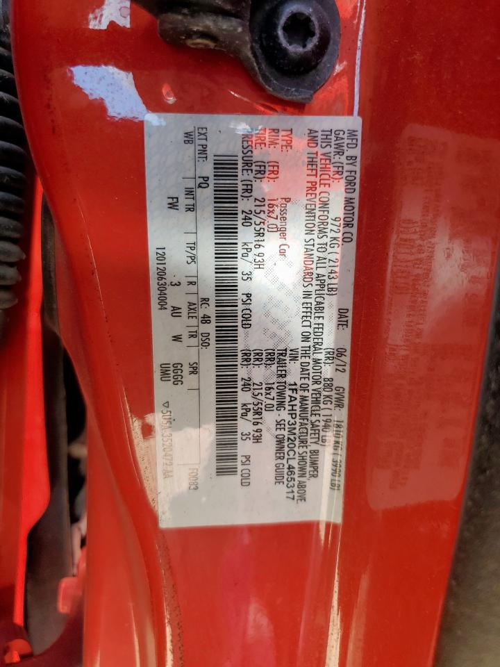 2012 Ford Focus Sel VIN: 1FAHP3M20CL465317 Lot: 82272535