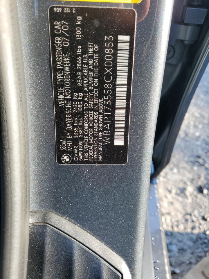 2008 BMW 535 Xi VIN: WBAPT73558CX00853 Lot: 84959815