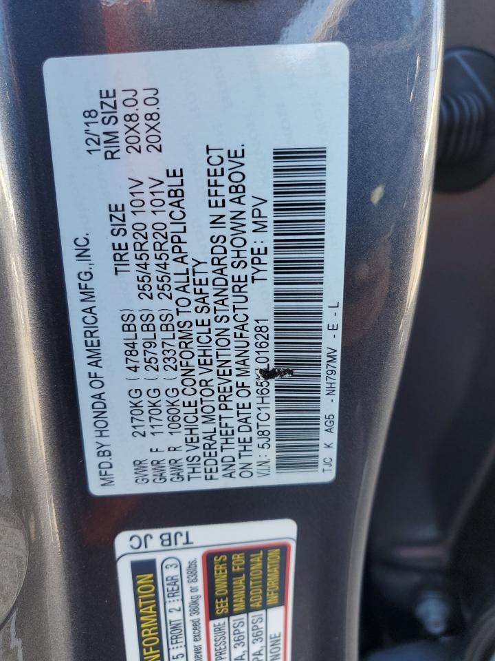 2019 Acura Rdx A-Spec VIN: 5J8TC1H65KL016281 Lot: 84569425