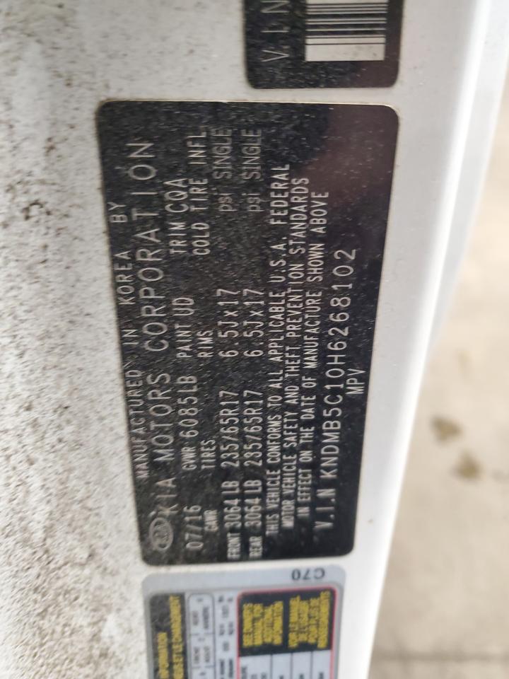 2017 Kia Sedona Lx VIN: KNDMB5C10H6268102 Lot: 83763375