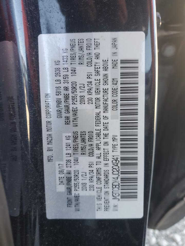 2018 Mazda Cx-9 Grand Touring VIN: JM3TCBDY4J0204941 Lot: 82345725