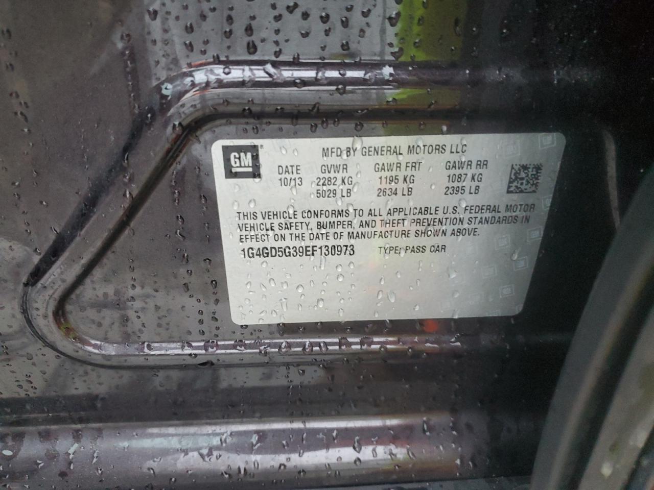 2014 Buick Lacrosse Premium VIN: 1G4GD5G39EF130973 Lot: 90895135