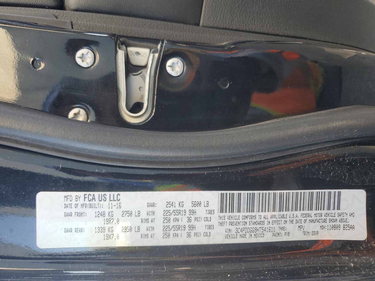 2017 Dodge Journey Crossroad VIN: 3C4PDDGG9HT541611 Lot: 86695085