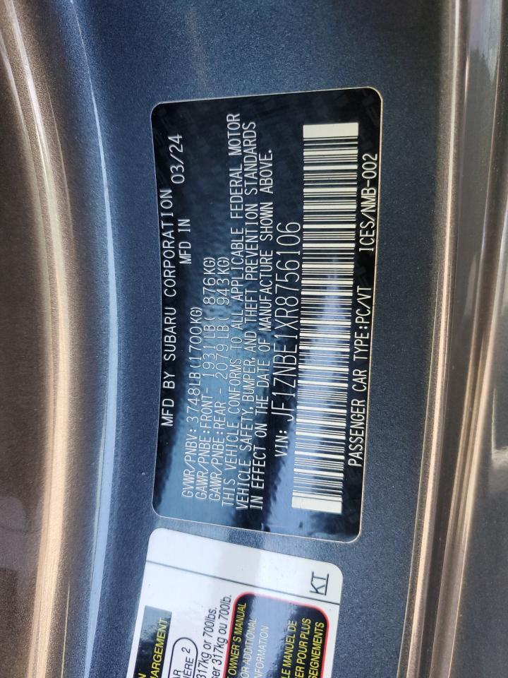 2024 Toyota Gr 86 Premium VIN: JF1ZNBE1XR8756106 Lot: 90679415