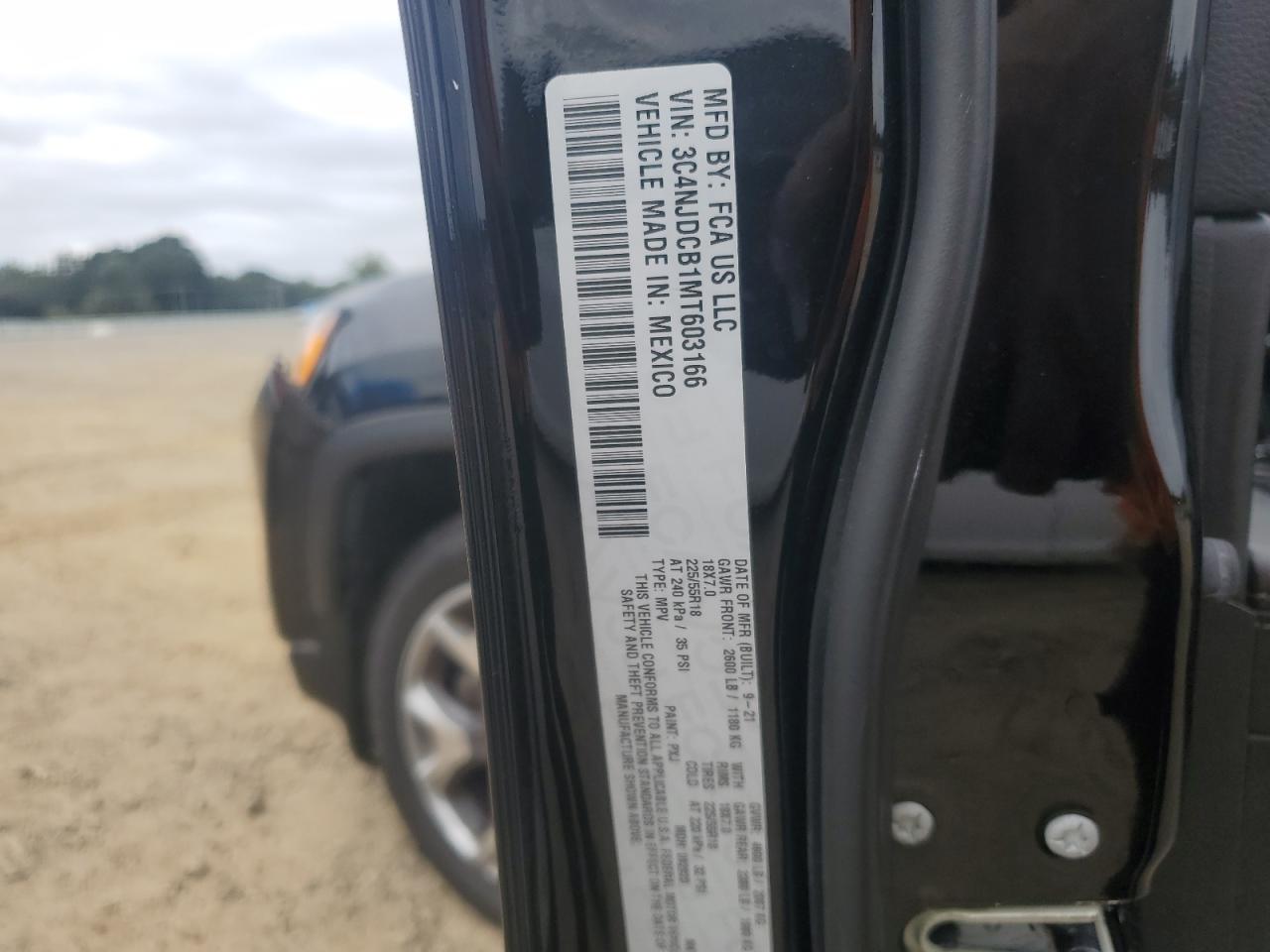 2021 Jeep Compass Limited VIN: 3C4NJDCB1MT603166 Lot: 85381355