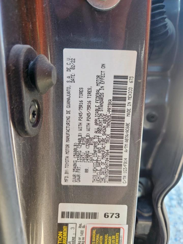 2022 Toyota Tacoma Double Cab VIN: 3TYAX5GN6NT047864 Lot: 85831485