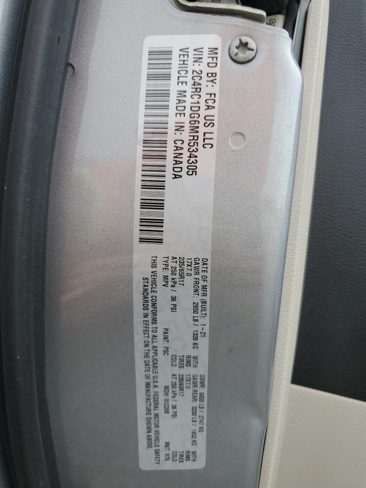 2021 Chrysler Voyager Lxi VIN: 2C4RC1DG6MR534305 Lot: 90327345