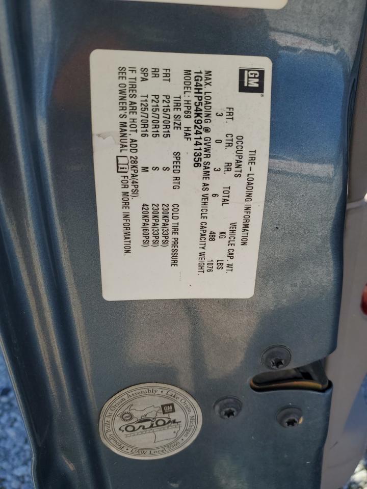 2002 Buick Lesabre Custom VIN: 1G4HP54K924141356 Lot: 86103235