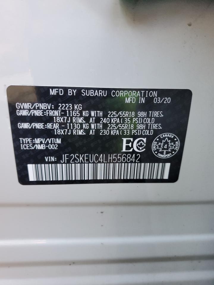 2020 Subaru Forester Limited VIN: JF2SKEUC4LH556842 Lot: 87233845