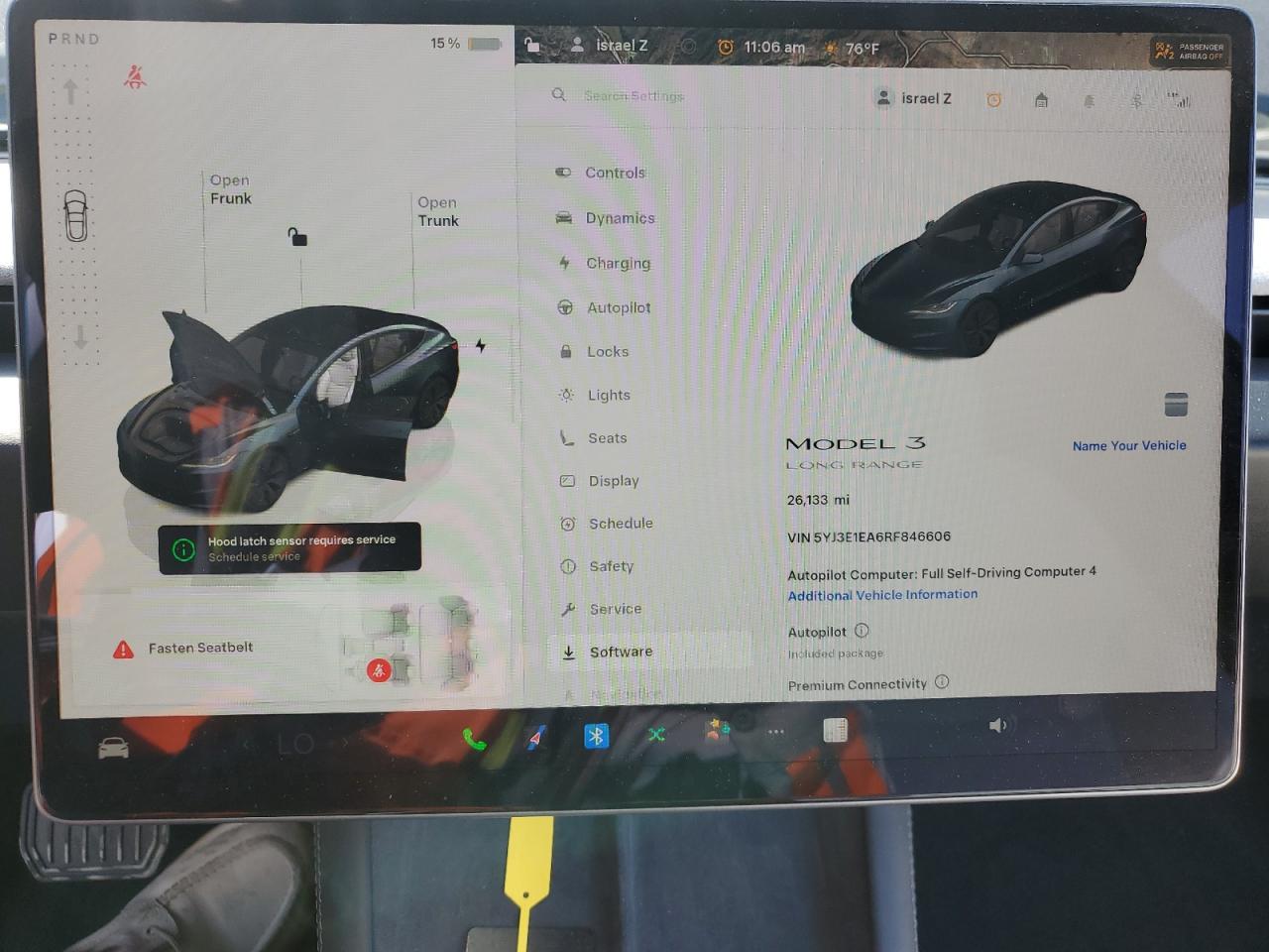 2024 Tesla Model 3 VIN: 5YJ3E1EA6RF846606 Lot: 84934985