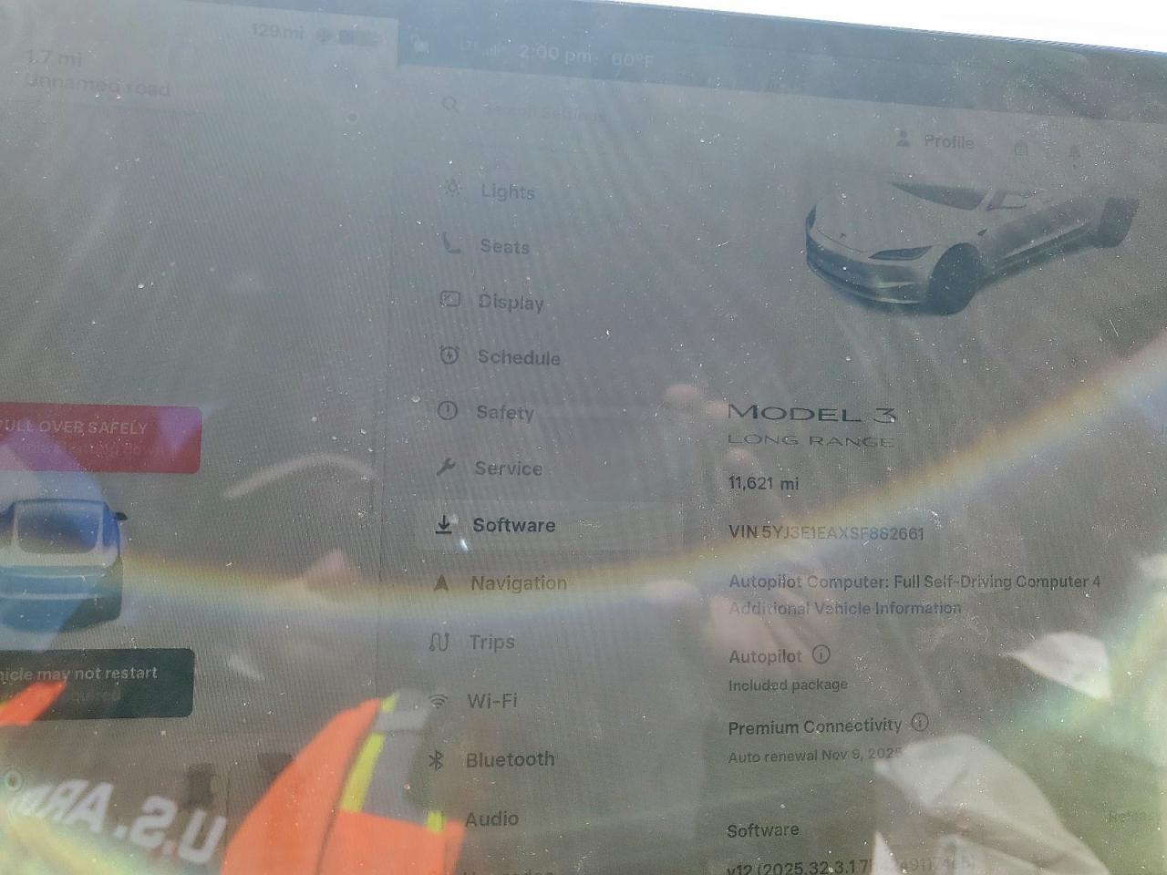 2025 Tesla Model 3 VIN: 5YJ3E1EAXSF882661 Lot: 90460615