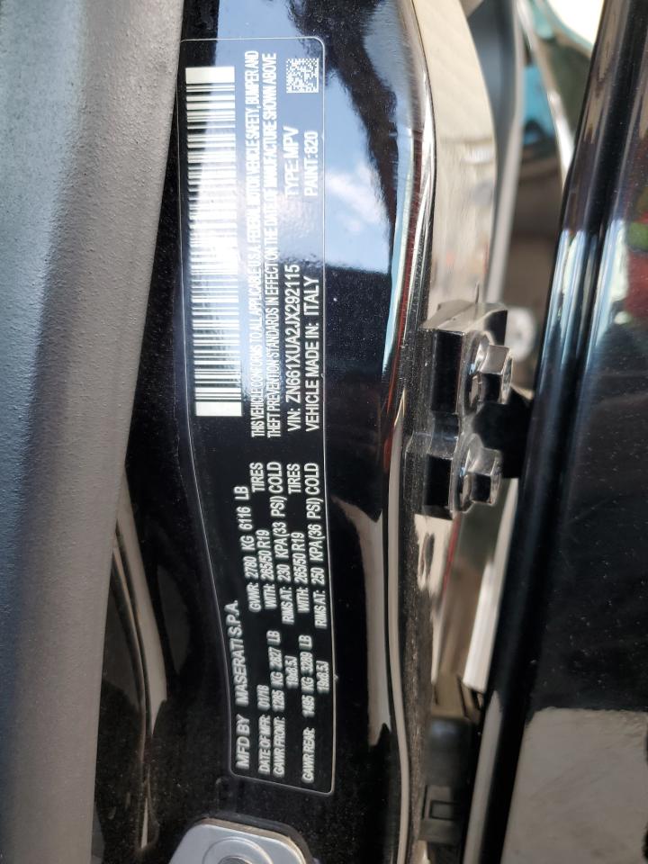 2018 Maserati Levante VIN: ZN661XUA2JX292115 Lot: 84421125