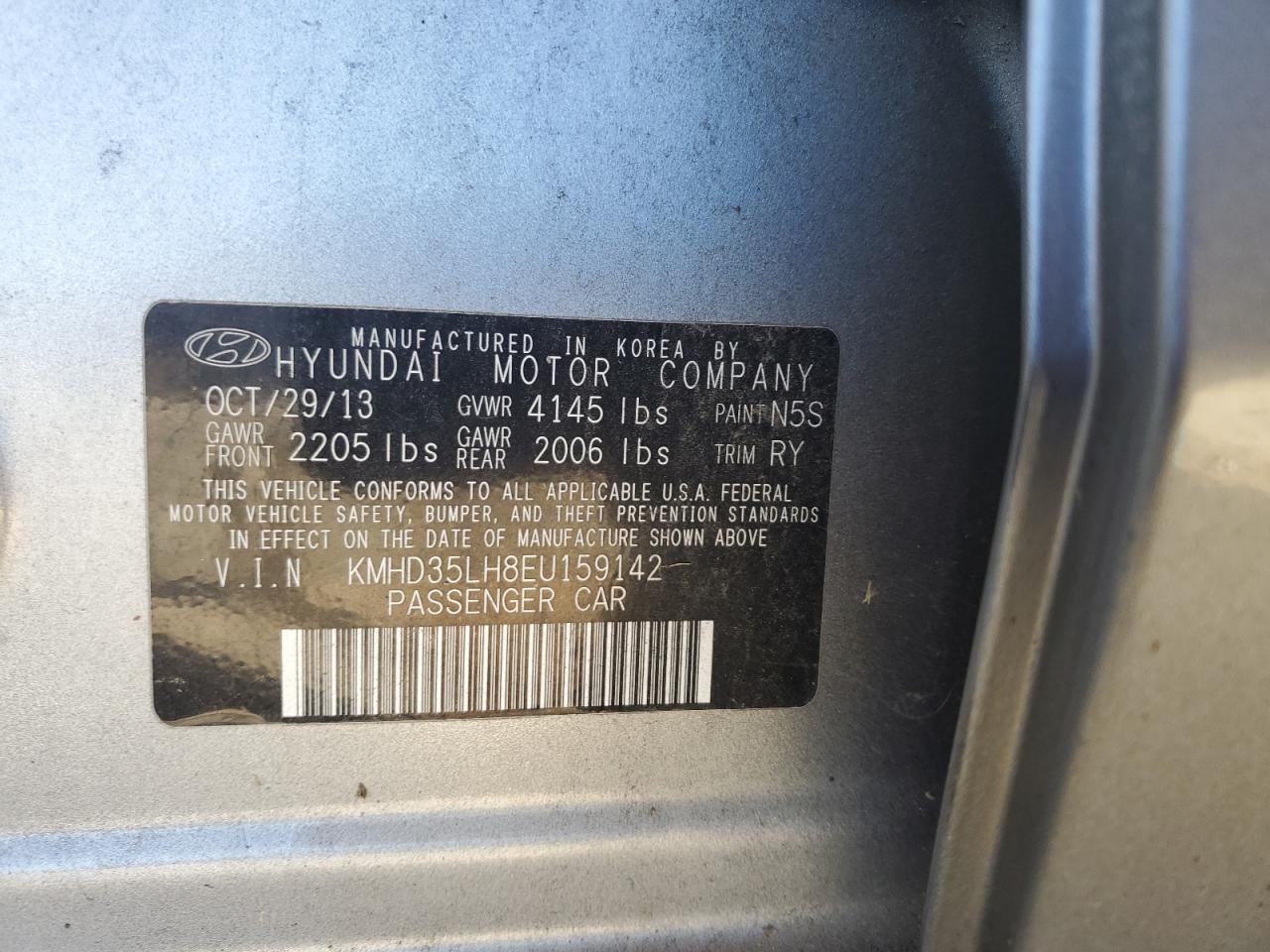 2014 Hyundai Elantra Gt VIN: KMHD35LH8EU159142 Lot: 82466615