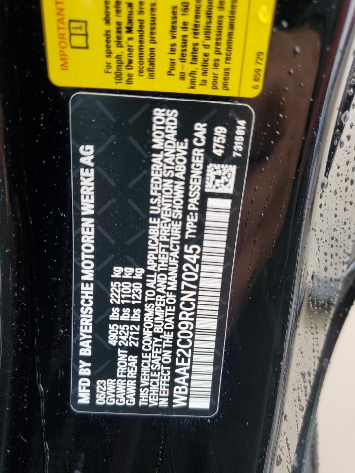 2024 BMW 840I VIN: WBAAE2C09RCN70245 Lot: 85359925