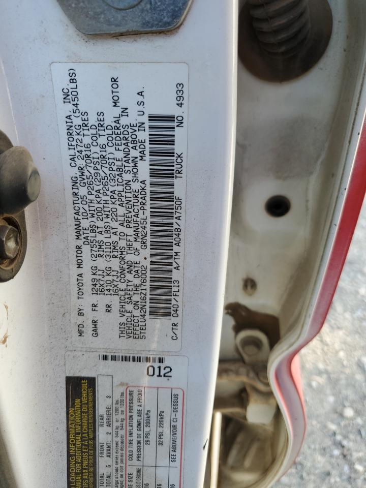 2006 Toyota Tacoma Double Cab VIN: 5TELU42N16Z176002 Lot: 82247685