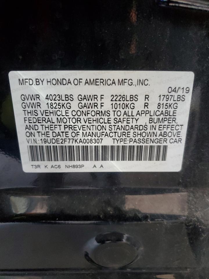 2019 Acura Ilx Premium VIN: 19UDE2F77KA008307 Lot: 85477055