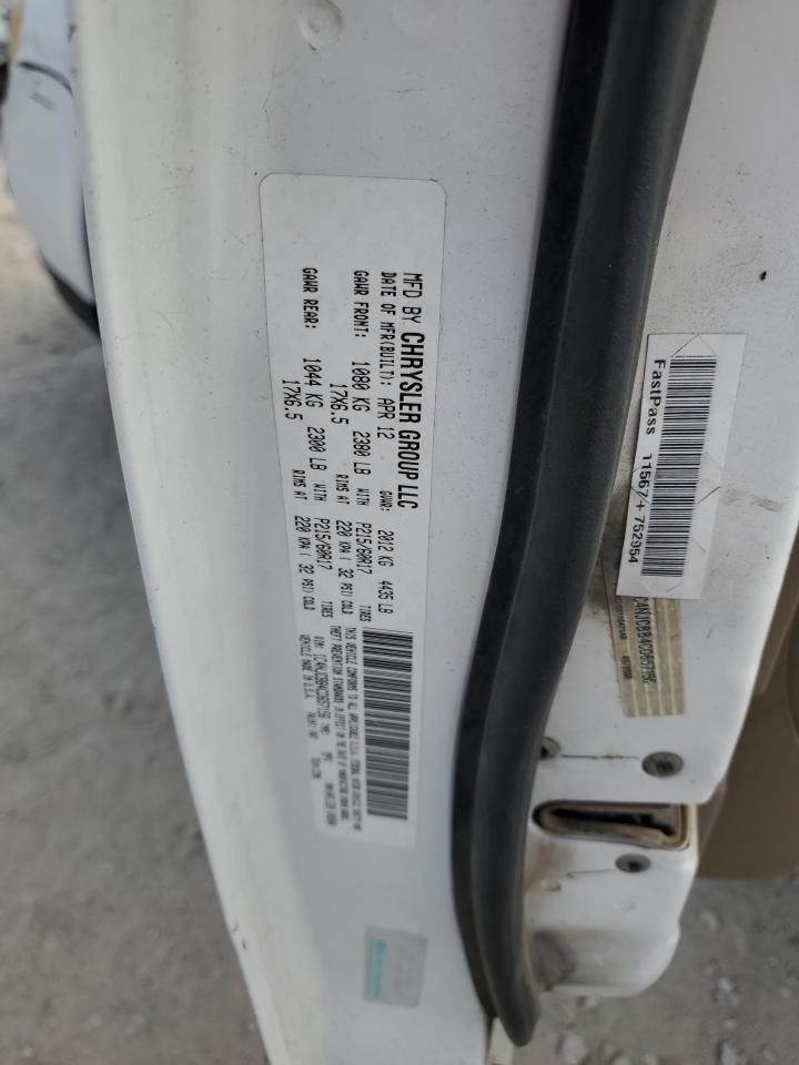 2012 Jeep Compass Sport VIN: 1C4NJCBB4CD657156 Lot: 85888905