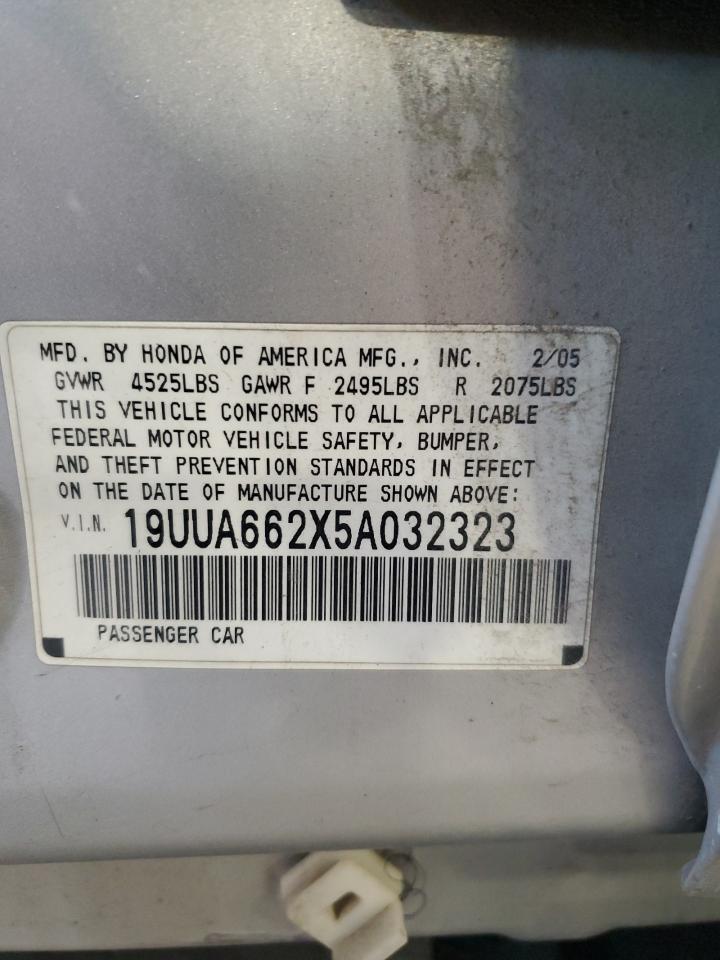 2005 Acura Tl VIN: 19UUA662X5A032323 Lot: 89646515
