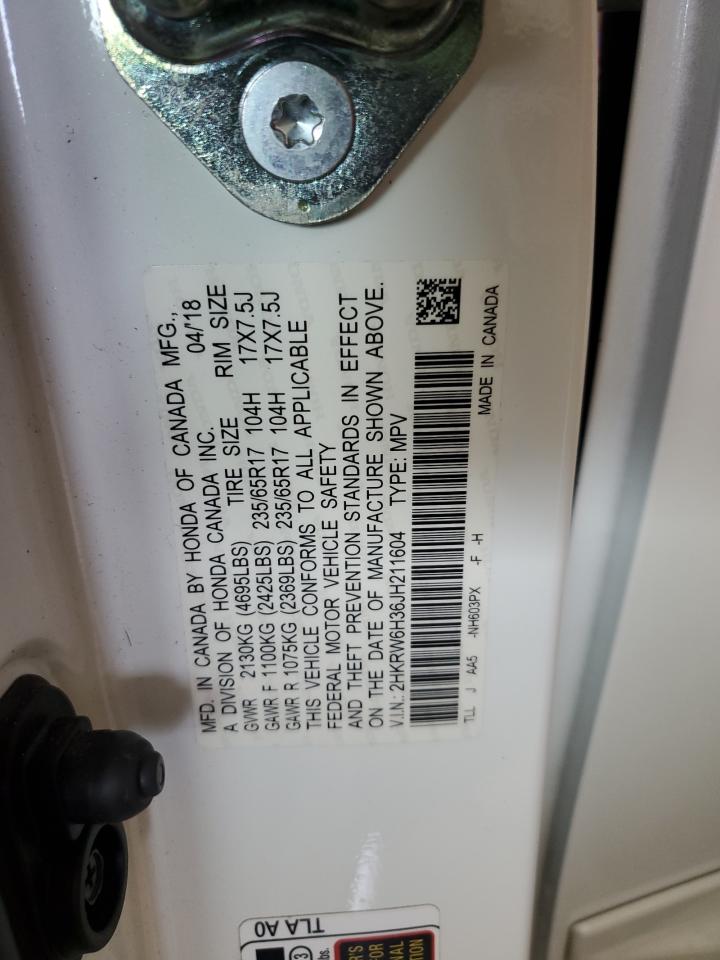 2018 Honda Cr-V Lx VIN: 2HKRW6H36JH211604 Lot: 89860165