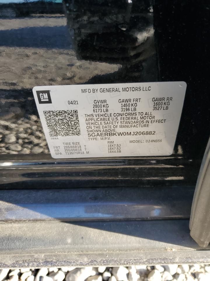 2021 Buick Enclave Essence VIN: 5GAERBKW0MJ206882 Lot: 84601635