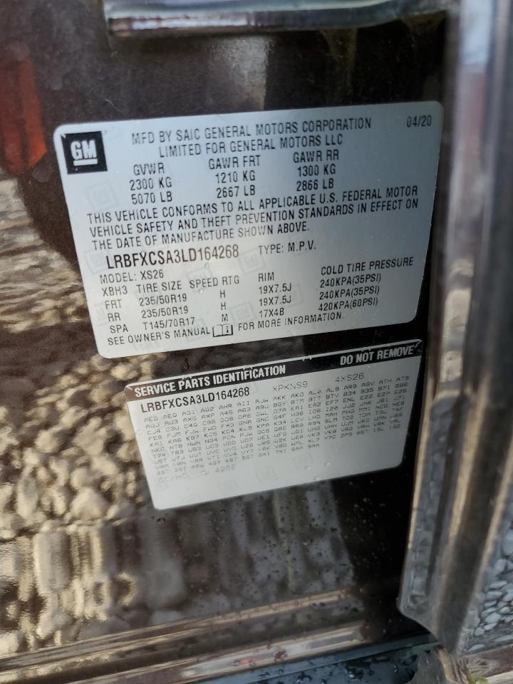 2020 Buick Envision Essence VIN: LRBFXCSA3LD164268 Lot: 85509585