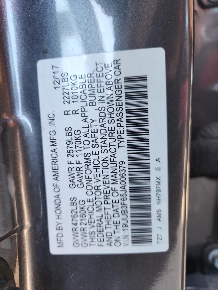 2018 Acura Tlx Tech+A VIN: 19UUB3F65JA006379 Lot: 82574565