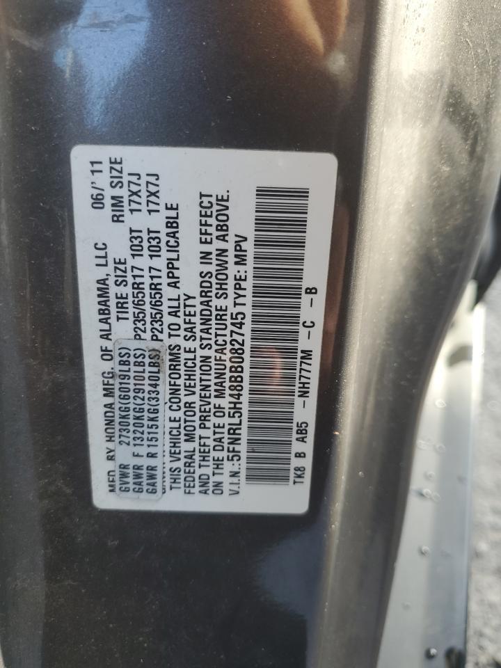 2011 Honda Odyssey Ex VIN: 5FNRL5H48BB082745 Lot: 85003165