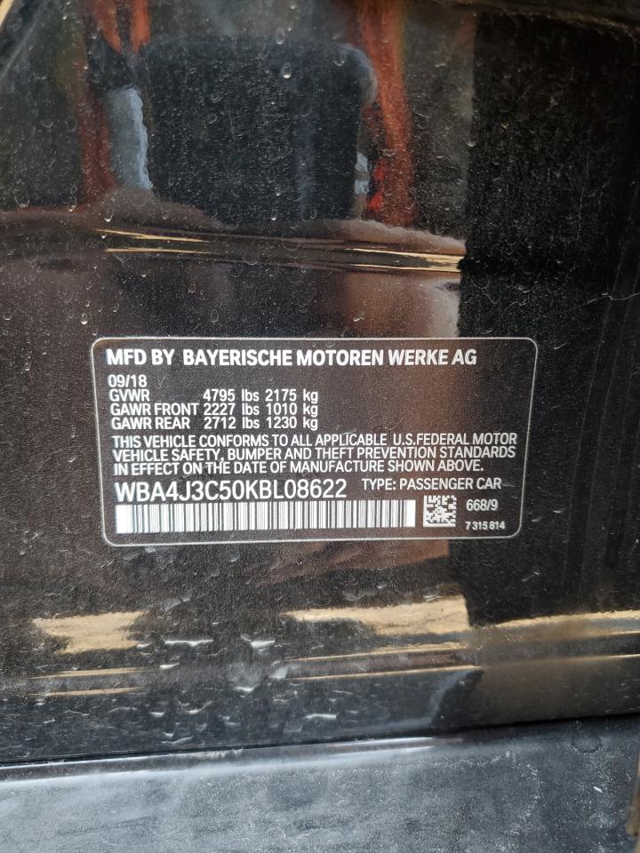 2019 BMW 430Xi Gran Coupe VIN: WBA4J3C50KBL08622 Lot: 84890175