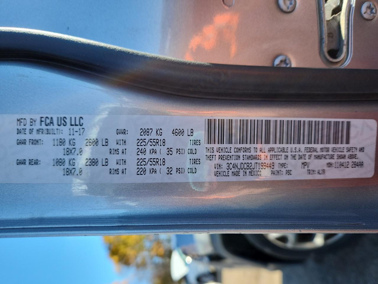 2018 Jeep Compass Limited VIN: 3C4NJDCB2JT199449 Lot: 82764915