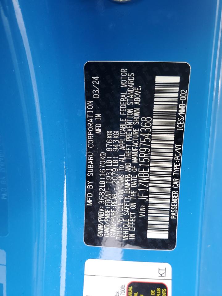 2024 Toyota Gr 86 Premium VIN: JF1ZNBE15R9754368 Lot: 91109735