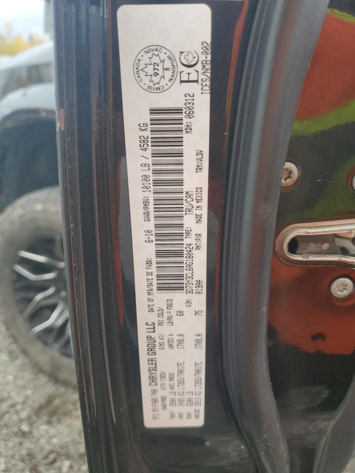 2010 Dodge Ram 3500 VIN: 3D73Y3CL6AG180424 Lot: 87000725