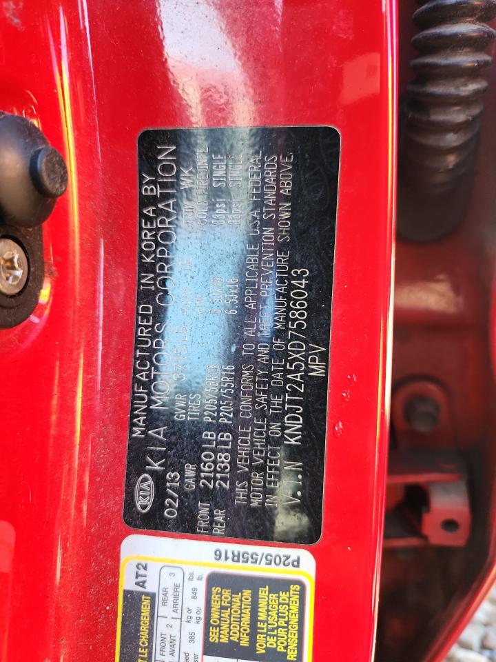 2013 Kia Soul VIN: KNDJT2A5XD7586043 Lot: 84730755