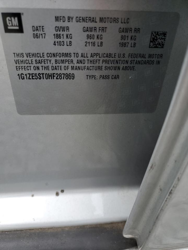 2017 Chevrolet Malibu Lt VIN: 1G1ZE5ST0HF287869 Lot: 84808445